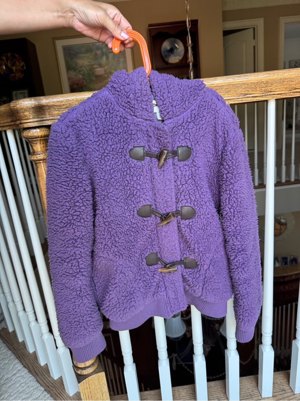 CoffeeShop Purple Kids Sherpa Toggle Jacket
